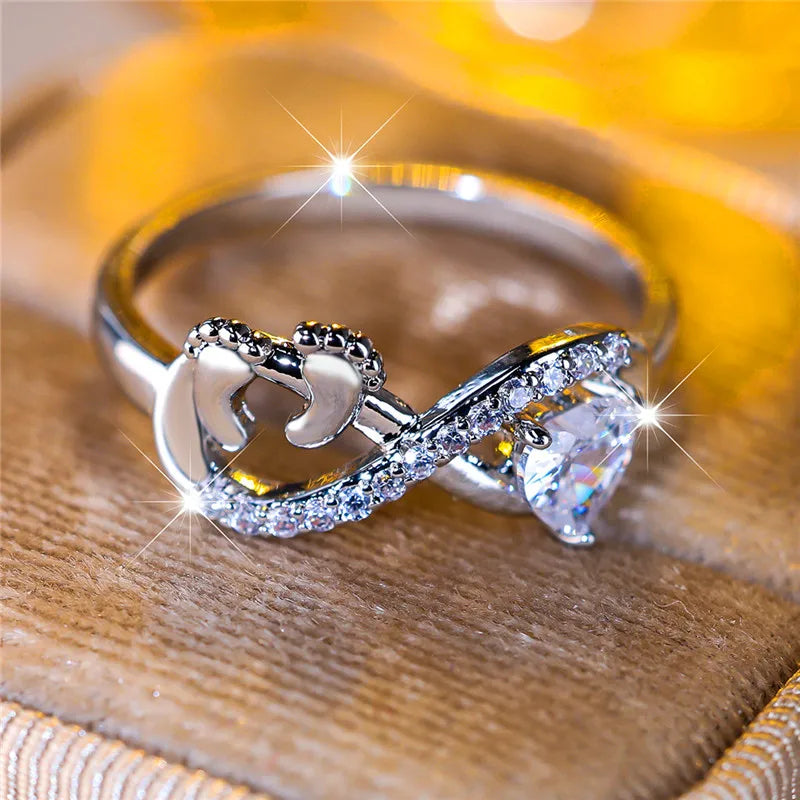 Eternal Footprints Infinity Ring