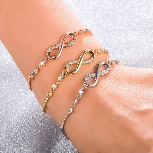 Forever Bound Crystal Infinity Bracelet